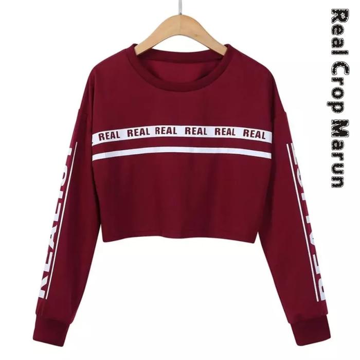 Gambar Real crop sweater dari Orin Ols undefined Tokopedia