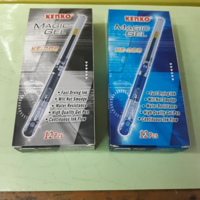 Pulpen Gel Kenko Magic Pen Ke 100 200 Pen Gel Kenko KE 200 Hitam