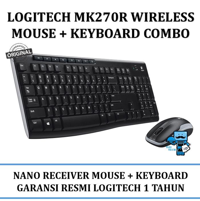 Gambar Mouse + Keyboard Wireless Logitech MK270R Mouse and keyboard combo dari Das Livia Computer undefined Tokopedia
