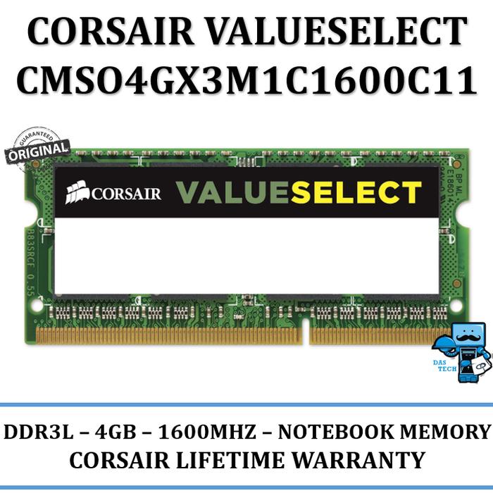 Corsair Value Select Corsair 4gb Ddr3 1600mhz CORSAIR Value Select