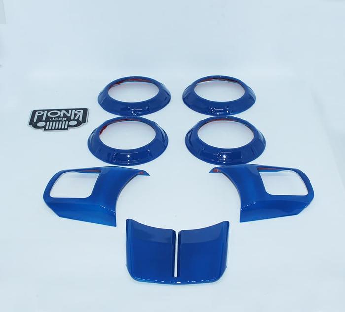 Trim Kit Blue Jeep Wrangler JK Rubicon 