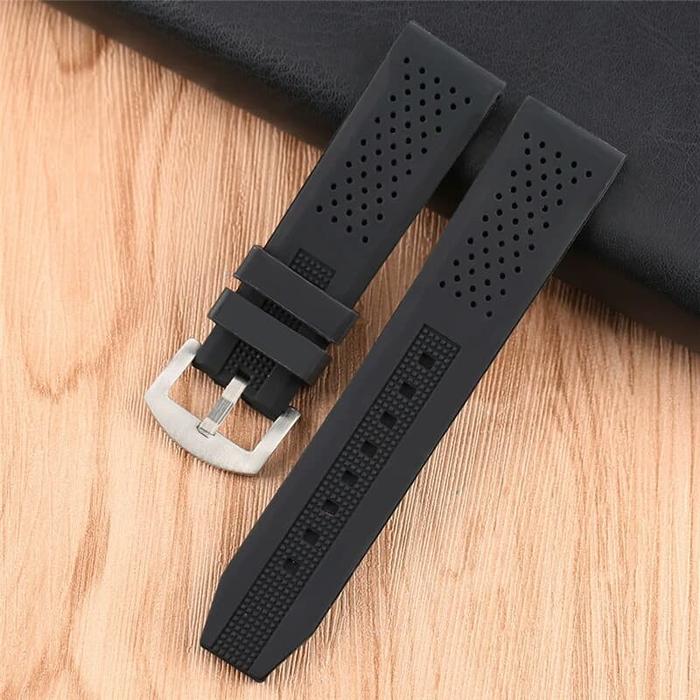Gambar Airflow Breatheable Rubber Band 18, 20, 22, 24mm Tali Jam Tangan Karet - 18mm dari Tali Jam Tangan com undefined Tokopedia
