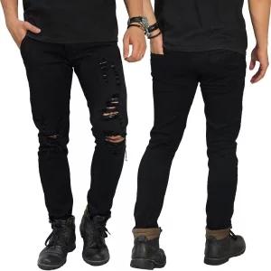 Jual Celana jeans hitam ripped keren 