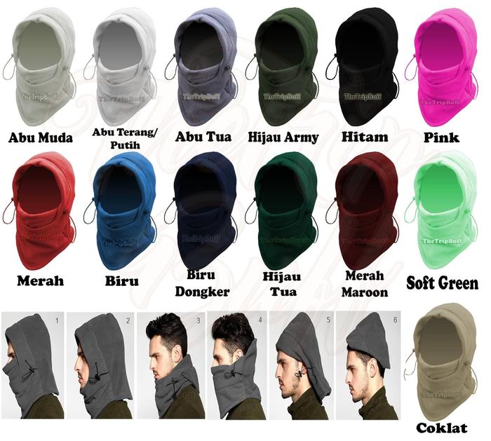 Gambar Masker Polar Balaclava Scraff Bandana Multifungsi - Merah, All Size dari TheTrip Buff undefined Tokopedia
