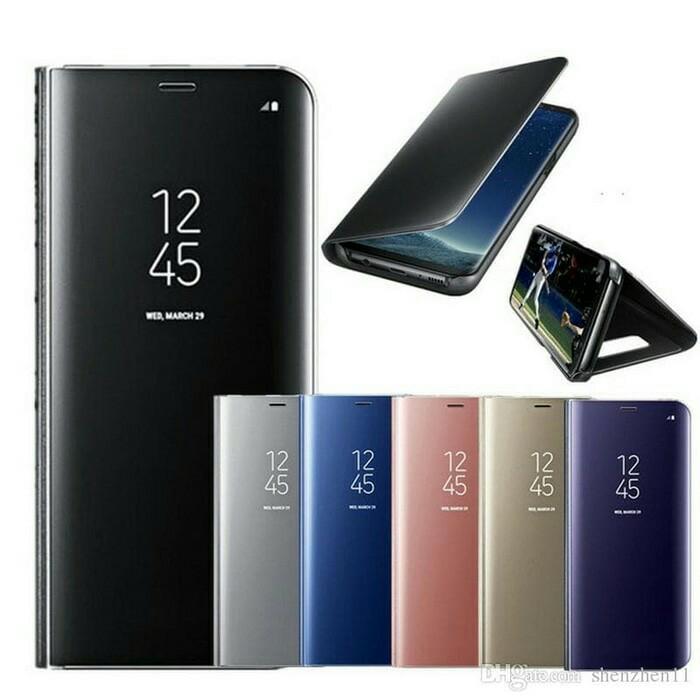 Gambar Flip Clear View stand standing cover mirror case Oppo F9 F9Pro Pro - Navy, Oppo F9 dari 17 Agustus Case undefined Tokopedia