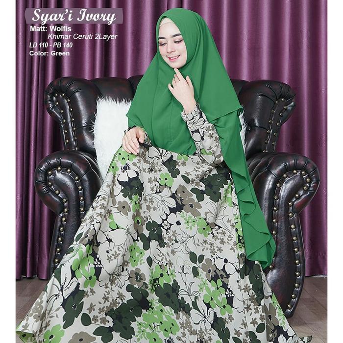 Gambar Baju Busana Muslim Wanita Gamis Syari Pesta Ivory Monalisa Terbaru dari NABILLA BUSANA undefined Tokopedia