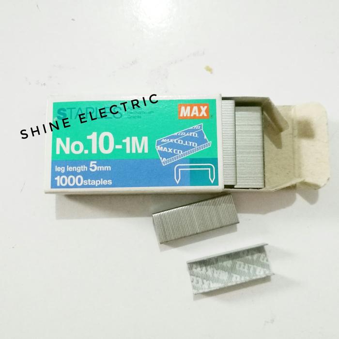 Gambar ISI STAPLES MAX NO.10 ISI HEKTER STAPLER KECIL dari Shine Electric_NEW undefined Tokopedia