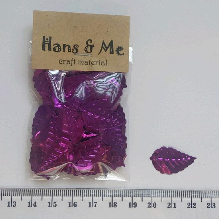 Gambar Payet Manik Daun Mangga Ungu - Prakarya Kerajinan Tangan dari Hans and Me undefined Tokopedia