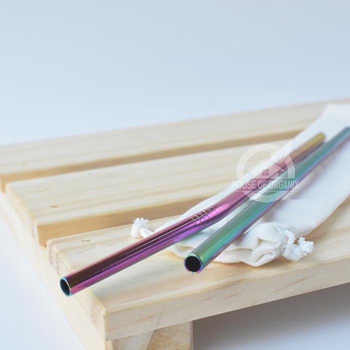 Gambar Sedotan Stainless Rainbow - Lurus dari The House Of Organix undefined Tokopedia