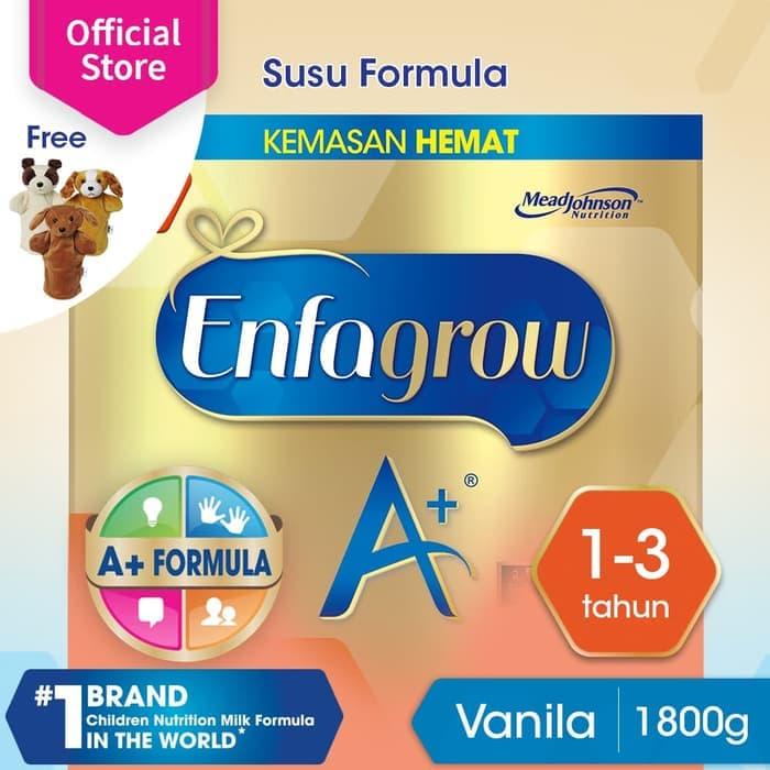 Gambar Enfagrow A+ 3 Susu Formula Vanila 1800g Free Hand Puppet - FLASH SAL dari SERBAINDAHLESTARI undefined Tokopedia
