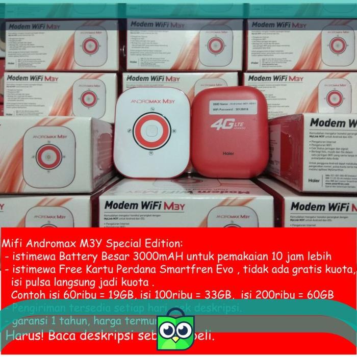 Jual Modem Mifi M3y Wifi Smartfren 4g Lte Tanpa Kuota Siap Kirim Hari Jakarta Barat Ella09 Shop Tokopedia