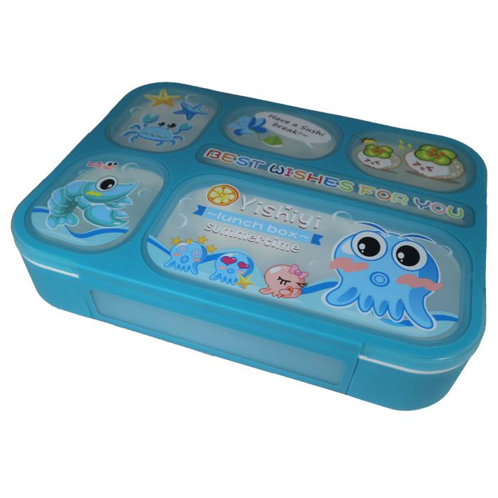 Gambar Lunch Box - Kotak Bekal 6 Sekat Bento Set Yooyee 589 - Biru dari Bag2school undefined Tokopedia