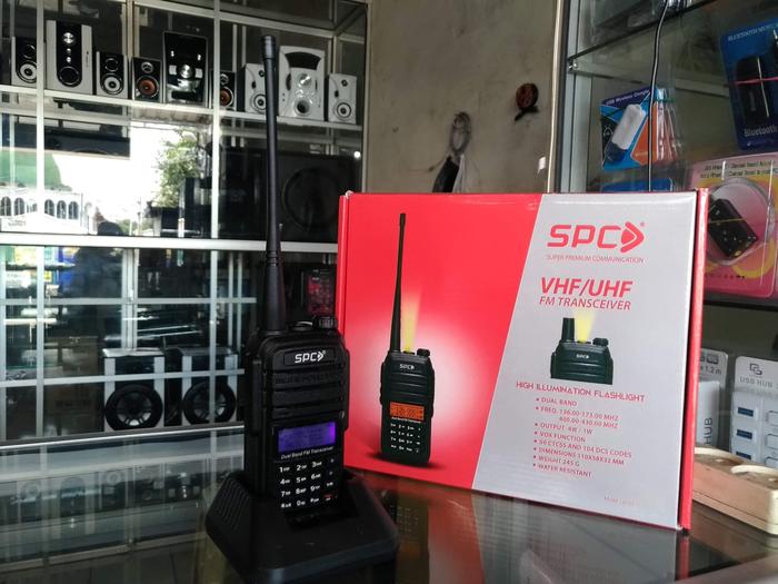 Jual Ht Walkie Talkie Radio Ht Spc Dual Band Uhf Vhf With Lcd Display Kota Denpasar Toko Surya Chandra Tokopedia