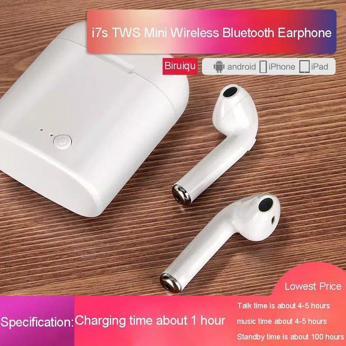 Jual i7s TWS Mini Wireless Bluetooth Earphone Stereo Earbud