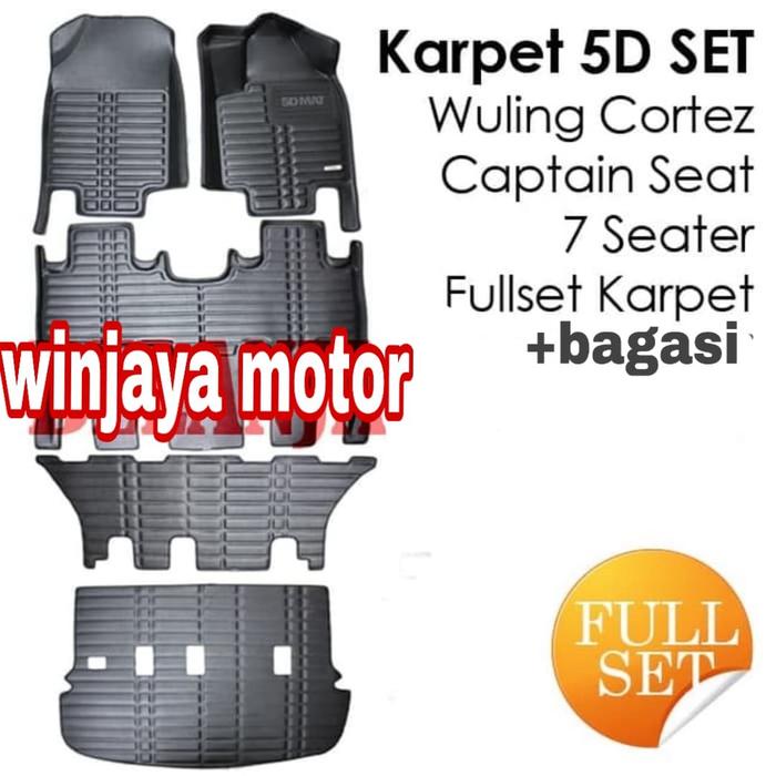 Gambar FULLSET karpet Mobil 5D Wuling Cortez 2018- 7 Seat + Bagasi dari win jaya mtr undefined Tokopedia