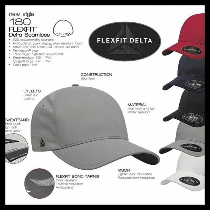 Topi 180 Flexfit Delta Yupoong 100 