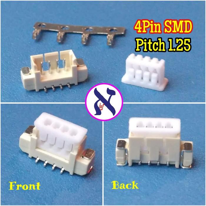 Gambar socket Konektor 4 Pin SMD pitch 1.25 A1251 fan kipas laptop drone dari Alef undefined Tokopedia