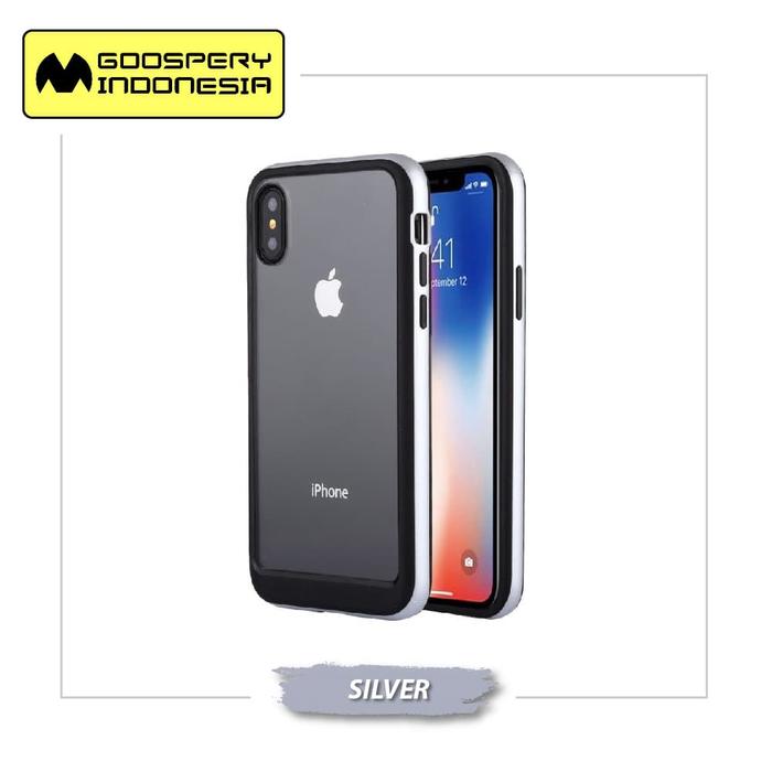 Gambar GOOSPERY iPhone X New Bumper X Case - Silver dari Goospery Indonesia undefined Tokopedia