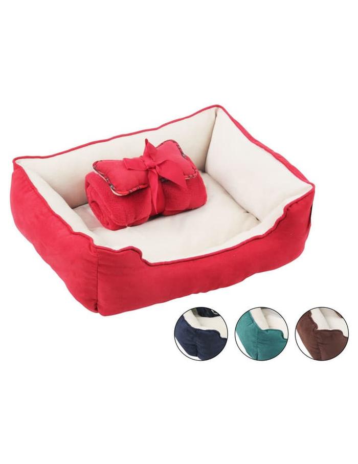 Jual Tempat tidur anjing Pawise dog bed with blanket and bone