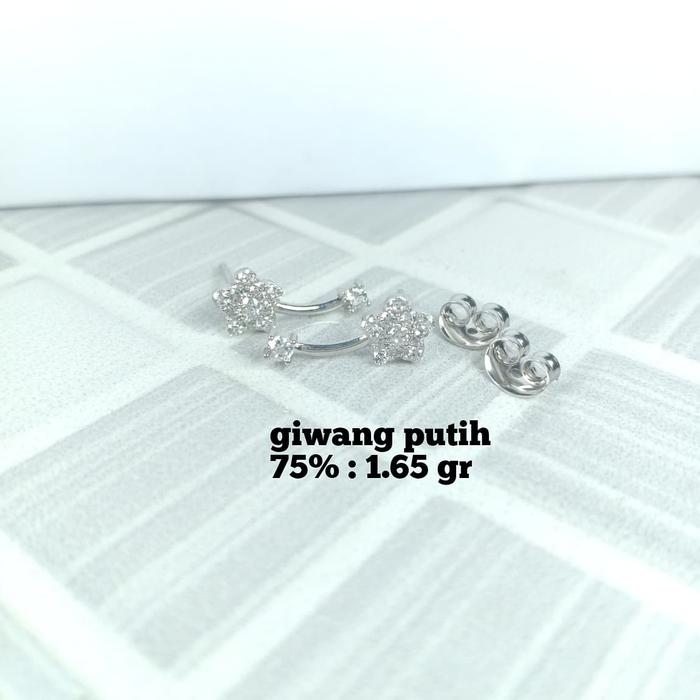 Gambar Anting Emas / Mas Putih 75% Berat 1.650 Gram dari Toko Mas Mulia Telukgong undefined Tokopedia