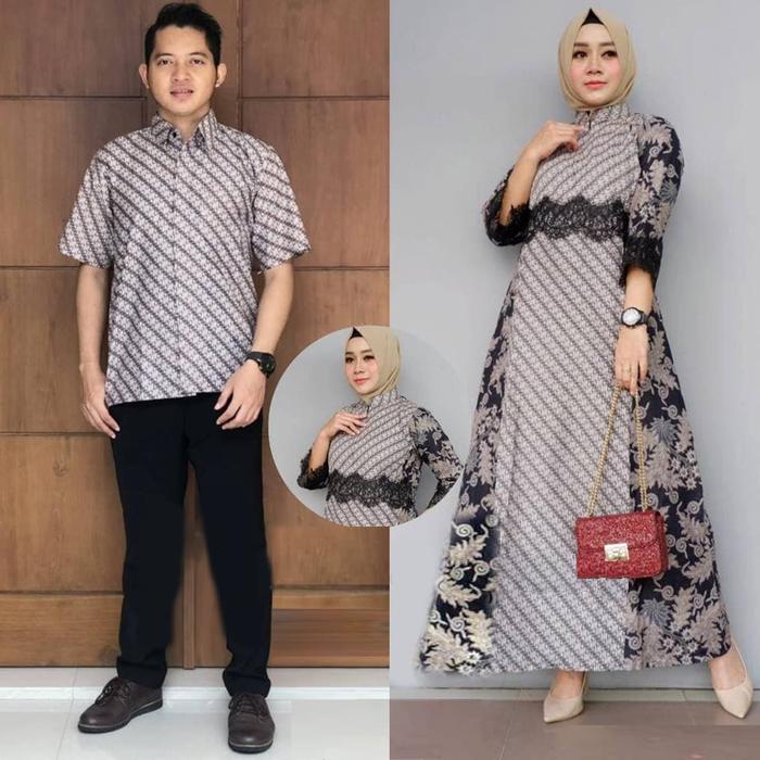 Gambar Sarimbit / Couple Batik / Batik Sarimbit Sasirangan - Abu-abu Muda dari Grosir Batik Arla undefined Tokopedia