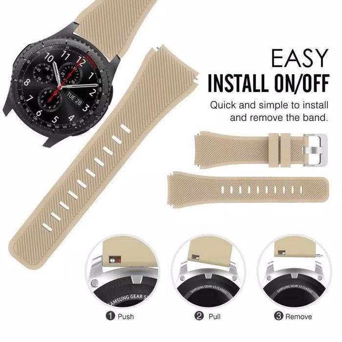 Jual STRAP SILICONE SILIKON SAMSUNG GEAR S3 CLASSIC FRONTIER TALI