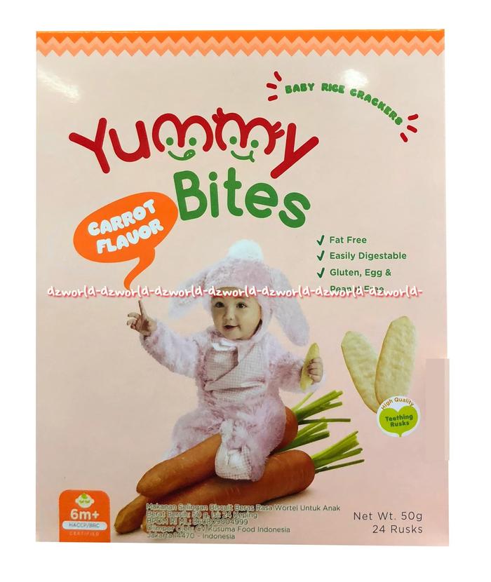 Gambar Yummy Bites Flavour Carrot Flavour Biskuit Bayu Biskuit Wortel 50gr dari dzworld undefined Tokopedia