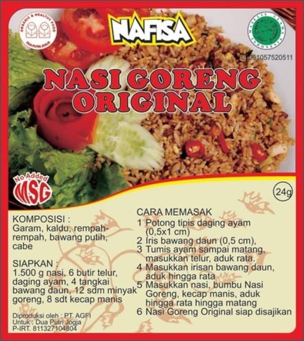 Gambar BUMBU INSTAN NON MSG NAFISA - Nasi Goreng dari Dapur Sehatku undefined Tokopedia