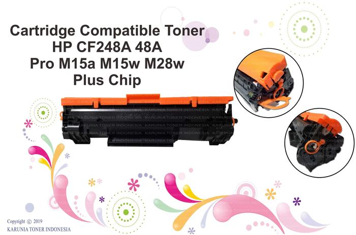 Jual Cartridge Compatible Toner HP CF248A 48A Pro M15a M15w M28w Plus Chip  - Kota Surabaya - KARUNIA TONER | Tokopedia