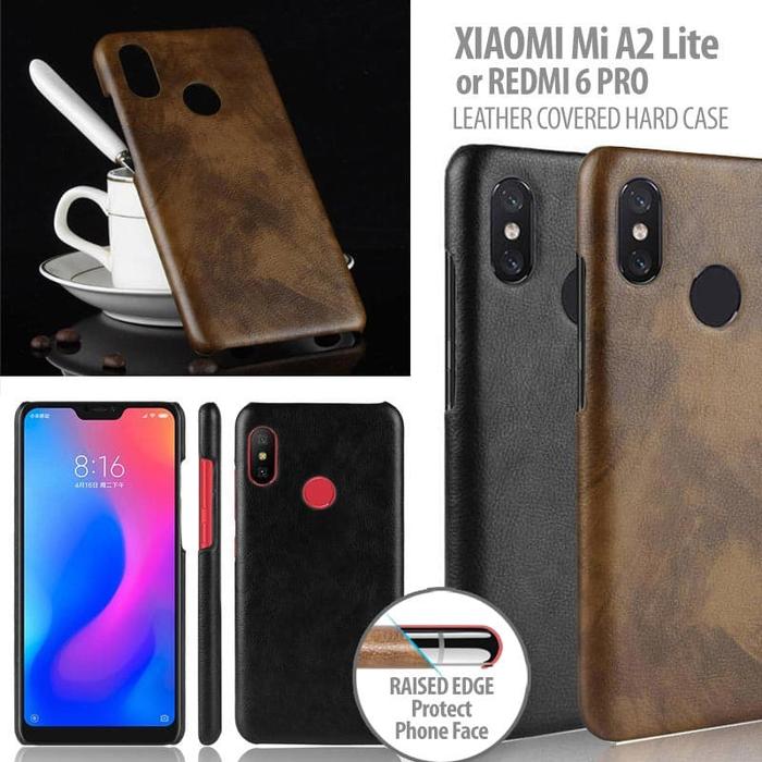 Jual Xiaomi Mi A2 Lite Redmi Pro Leather Covered Hard Case