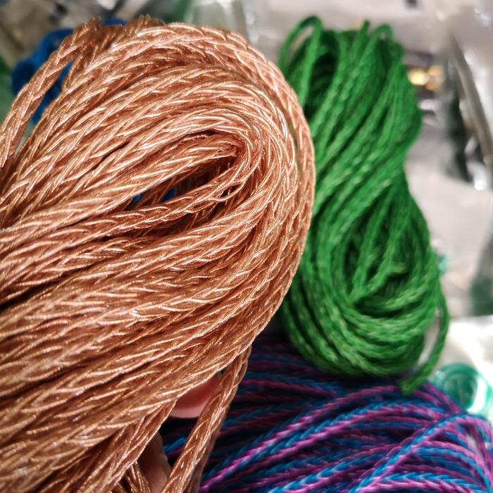 Gambar (1 ft) 8-braid DIY Hybrid SPC Copper Monocrystaline cable earphone - Pure Copper dari HERZ Garage undefined Tokopedia