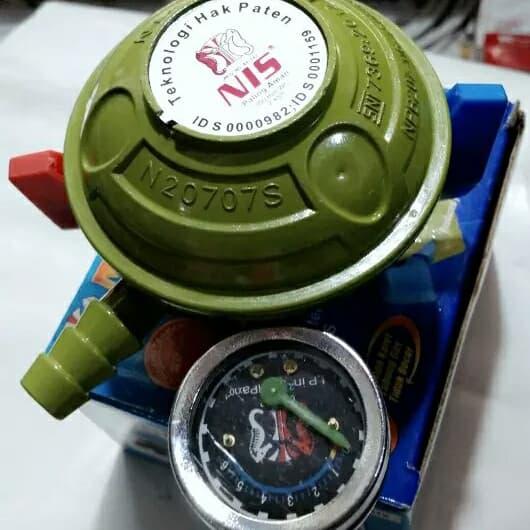 Gambar REGULATOR GAS NIS DOUBLE LOCK PLUS SELANG BRIDGESTONE 3 METER dari AGESTINA KOMPOR undefined Tokopedia