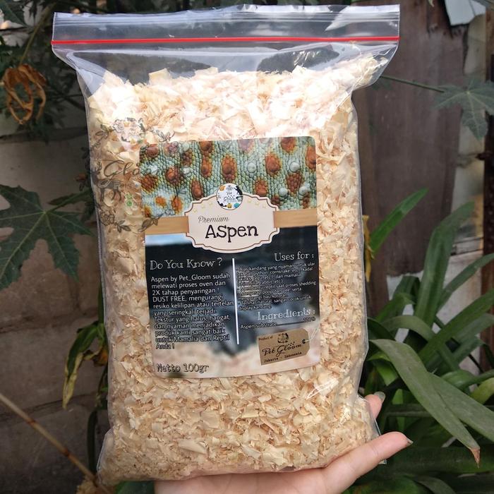 Gambar Aspen Bedding DUST FREE alas kandang reptile reptil hamster 100 gram dari Pet_Gloom undefined Tokopedia