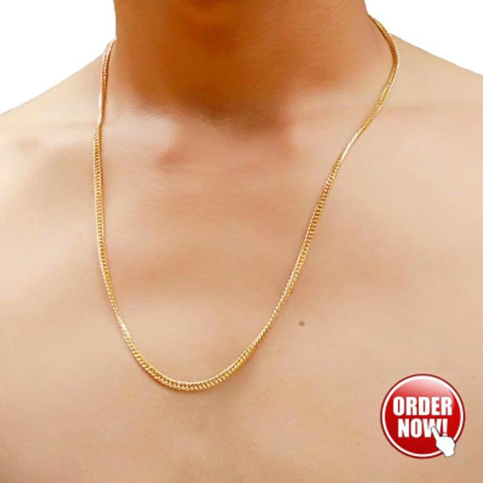 Jual Kalung Pria Rantai Titanium Emas Necklace Chain Gold 316l Kota Semarang Yovi Fareza Tokopedia