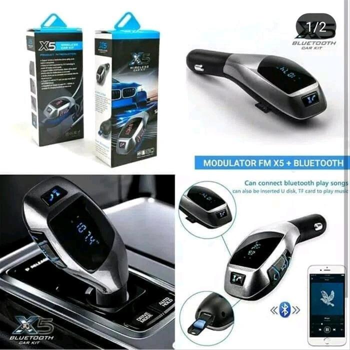 Jual modulator fm bluetooh x5 sinyal 