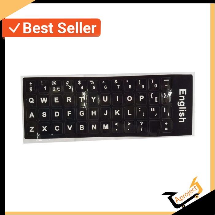 Jual English Layout Sticker for Keyboard / Stiker Keyboard - Black ...