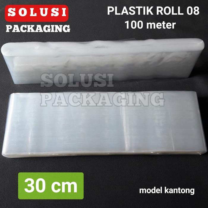 Jual PLASTIK ROLL 08 SIZE 30CMX100M/PLASTIK SNACK KANTONG PLASTIK ...