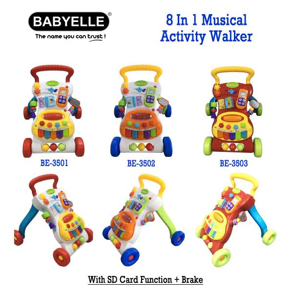 Jual BabyElle 8 in 1 Musical Activity Walker Baby Elle push walker alat bel Kota Makassar Cuteebabyshop Tokopedia