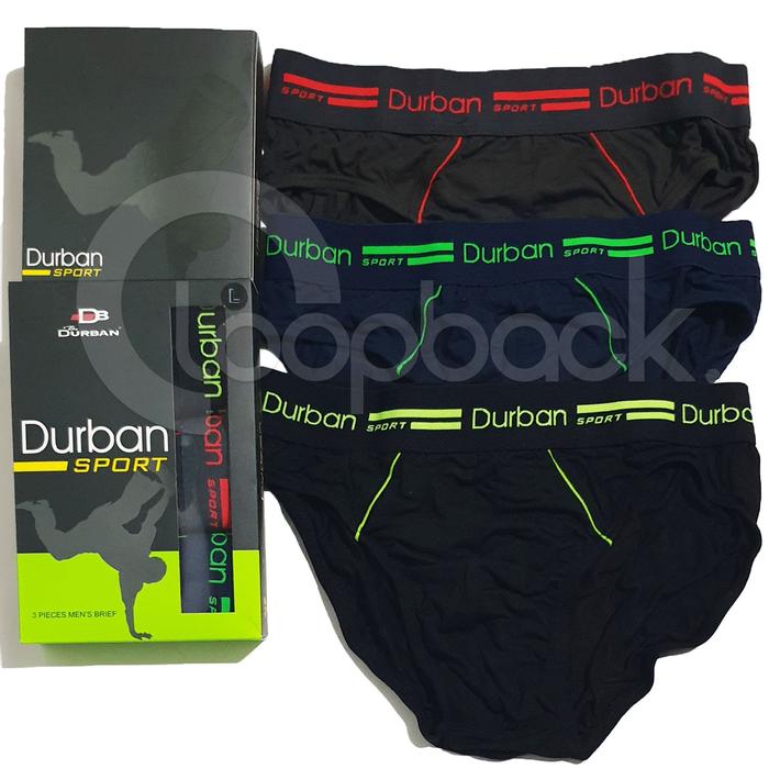 Gambar Celana Dalam Pria / Pakaian Dalam DURBAN Sport DU 03-573C Isi 3 pcs - XL dari Loopback undefined Tokopedia