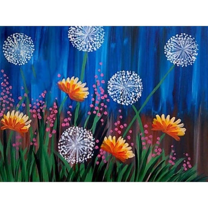 Jual Lukisan Pemandangan Bunga Modern Kab Gianyar Jendela Ubud Painting Tokopedia