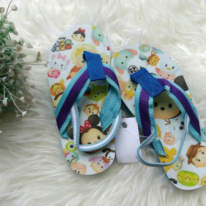 Sendal Jepit Anak Motif Tsum Tsum Model Tali Disvar Sandal Karakter