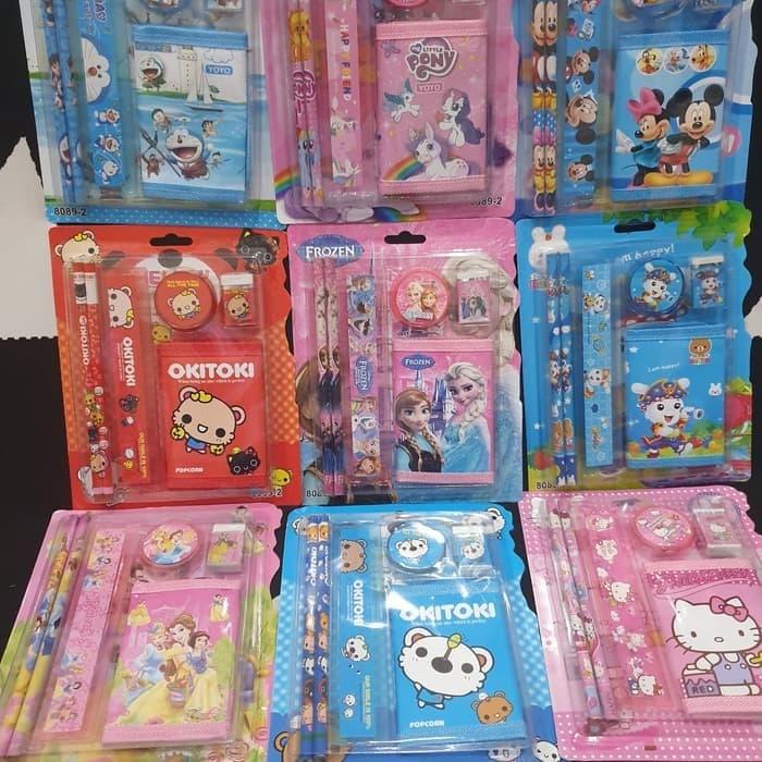 Gambar paket alat tulis set/set stationery/souvenir ulang tahun anak dari New Borobudur motor undefined Tokopedia
