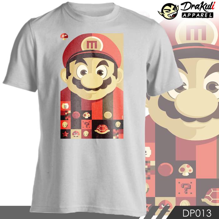 Gambar T Shirt 013 Pixel Mario - White, L dari Drakuli Games Store Kota Administrasi Jakarta Pusat Tokopedia