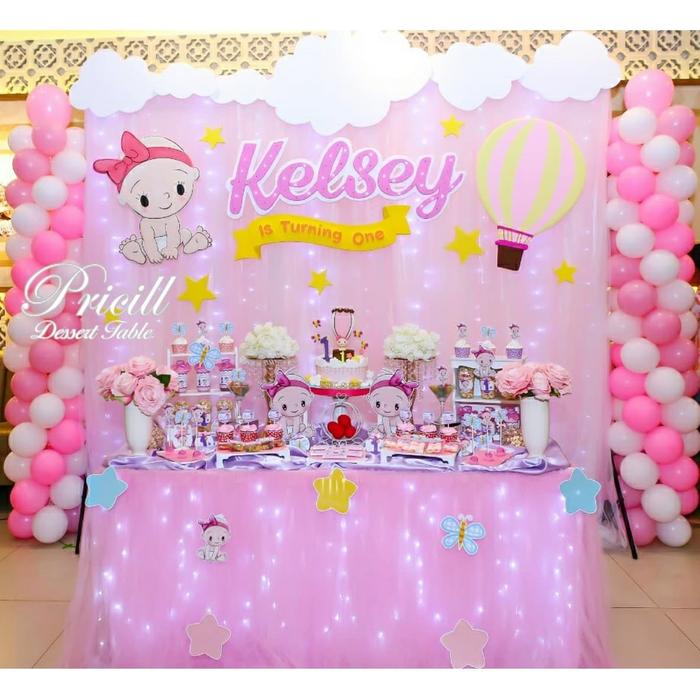 Gambar DESSERT TABLE TEMA BABY GIRL dari Pricill Dessert Table undefined Tokopedia