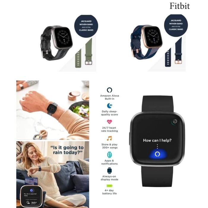Smart Watch Fitbit Versa Always On Display Battery Life Jual