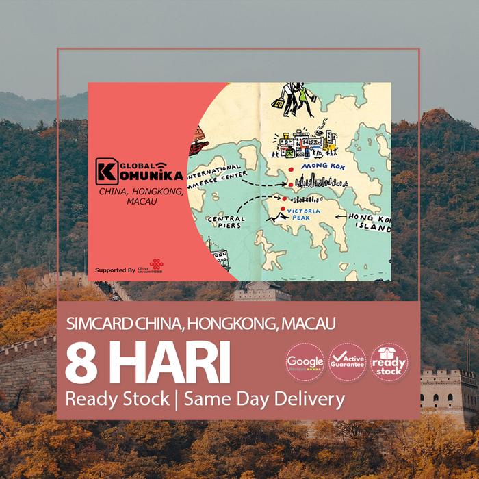 Jual Simcard China, Hongkong, Macau Unlimited | Sim Card Data - 8 Hari -  Jakarta Pusat - Japantrips | Tokopedia