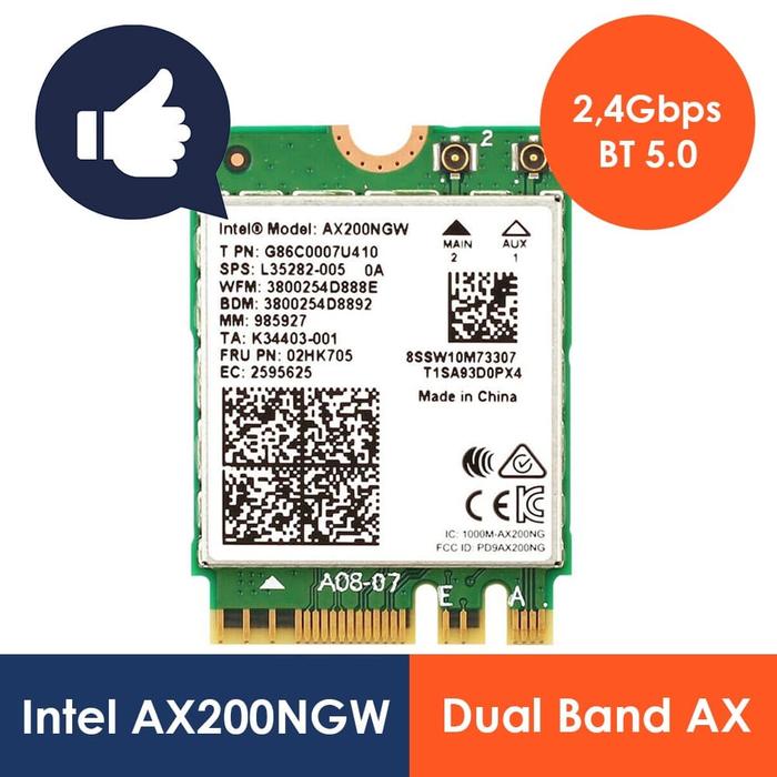 Gambar WIFI Card Intel AX200NGW Wireless AX200 M.2 NGFF Laptop PC 2x2 WLAN dari Good Stuff Tokopedia undefined Tokopedia