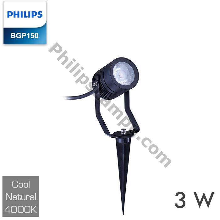 Gambar Lampu LED Sorot PHILIPS BGP150 3W 3 W LED Flood Light Taman Tancap - Semu dari philipslampu undefined Tokopedia