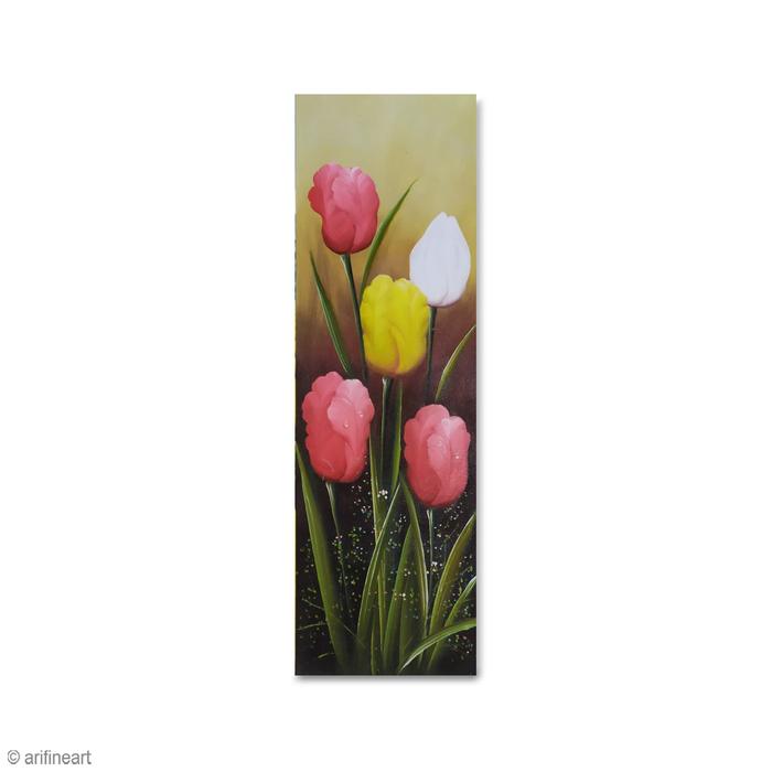 Lukisan Bunga Tulipa Merah