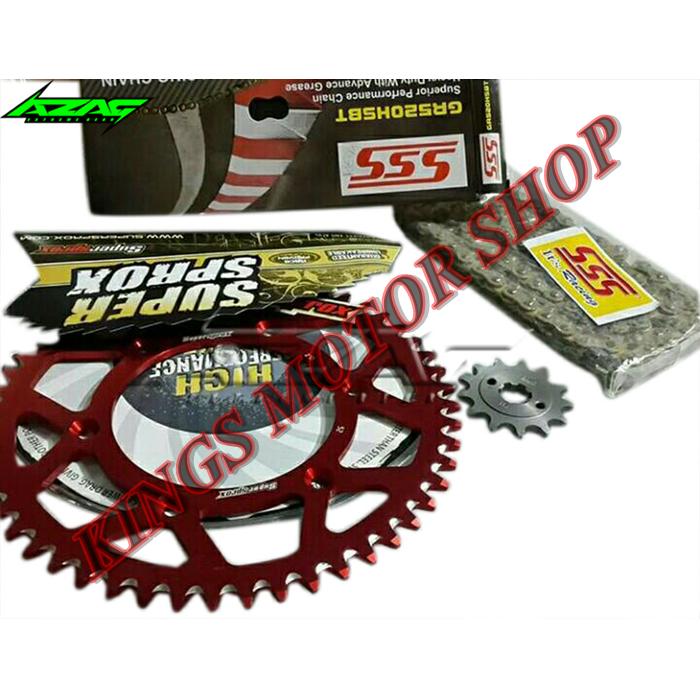 Gambar GEARSET IMPORT UKURAN 520 merk SSS HONDA CRF 150 L dari Kings Motor Shop undefined Tokopedia